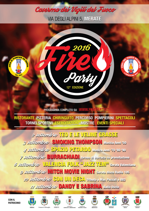 locandina fire party 2016
